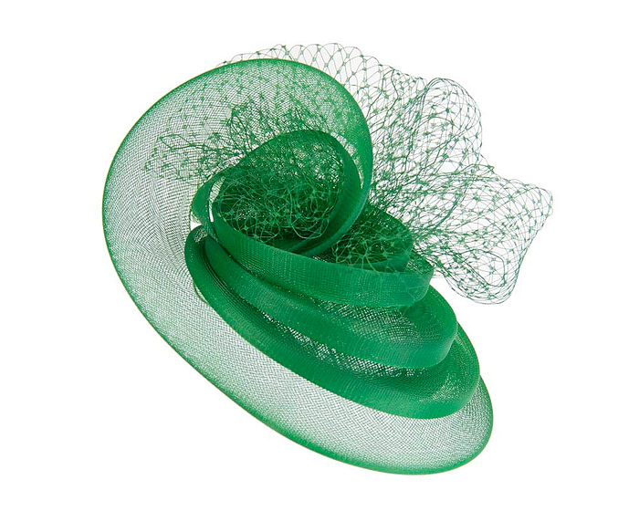 Green custom made Mother of the Bride Cocktail Hat - Image 3