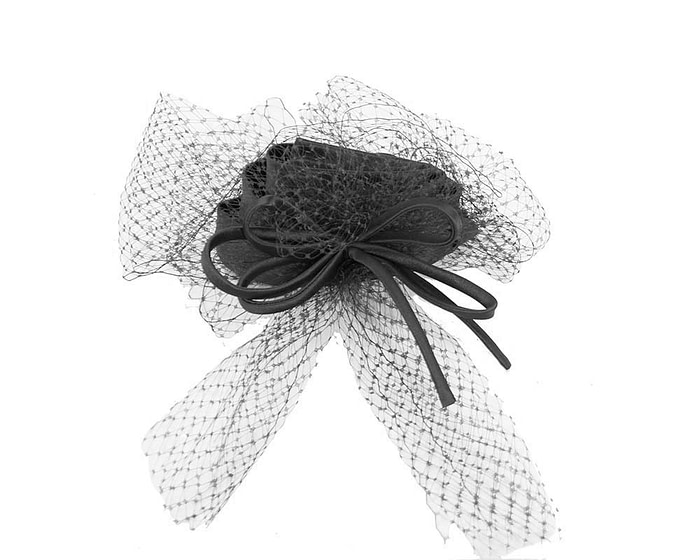 Black Cocktail Headpiece with veil - Hats From OZ