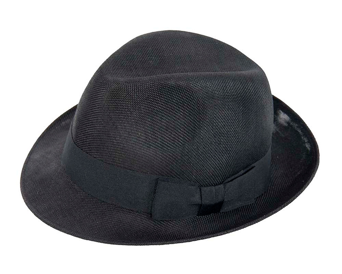 Black summer fedora hat - Image 2