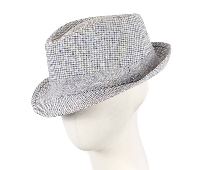 Blue Short Brim Fedora Hat