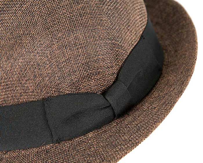 Brown Fedora Homburg Hat - Image 5