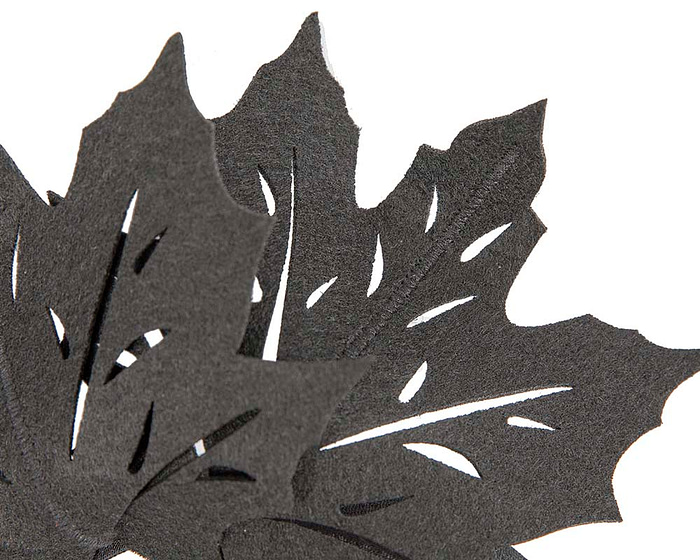 Black laser cut maple leafs on headband - Image 3