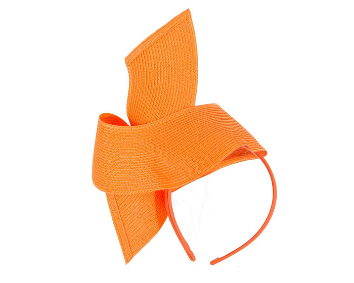 Modern orange fascinator by Max Alexander - Hats From OZ