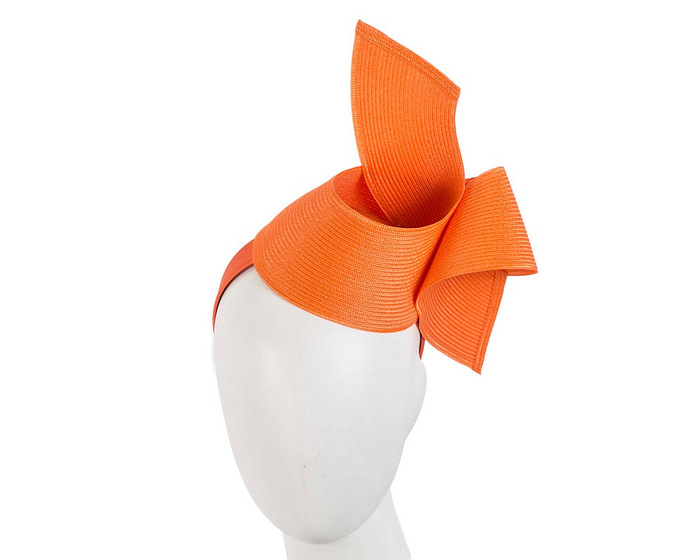 Modern orange fascinator by Max Alexander - Hats From OZ