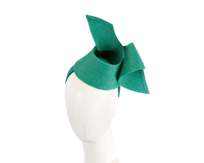 Modern teal fascinator by Max Alexander