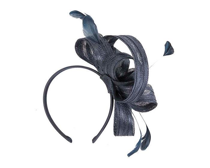 Navy loops racing fascinator by Max Alexander - Hats From OZ