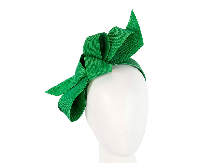 Large green bow racing fascinator by Max Alexander