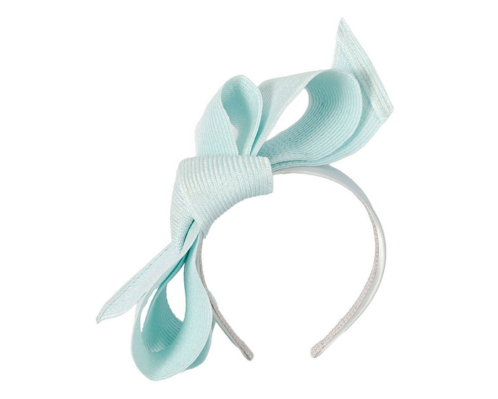 Large light blue bow racing fascinator by Max Alexander - Hats From OZ