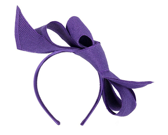 Large purple bow racing fascinator by Max Alexander - Image 4