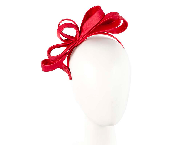 Red bow racing fascinator by Max Alexander