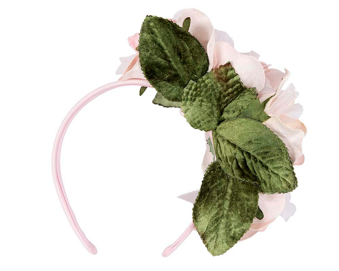 Blush flower headband fascinator by Max Alexander - Image 4