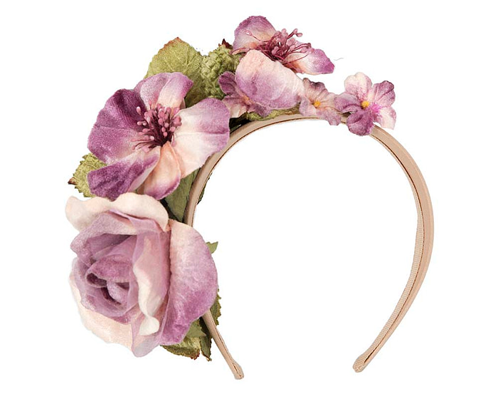 Lilac flower headband fascinator by Max Alexander - Image 2