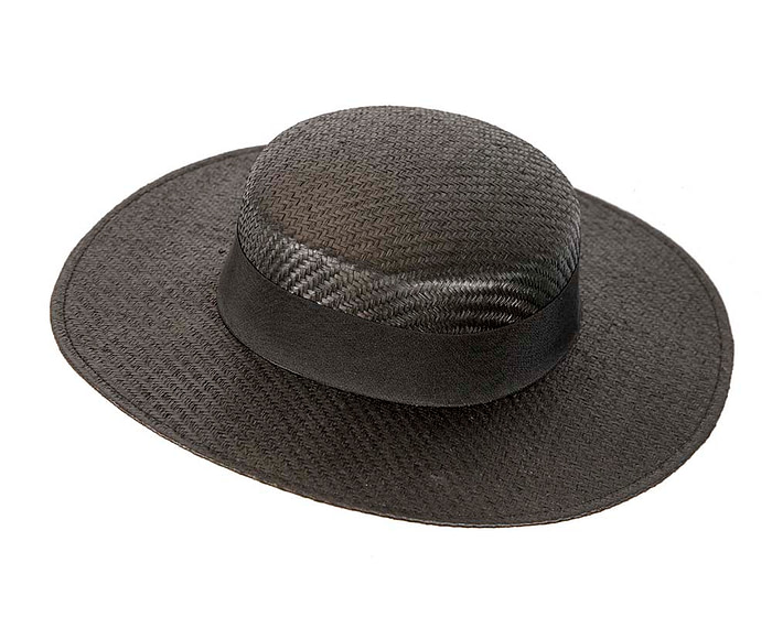 Black boater hat by Max Alexander MA867 - Image 2