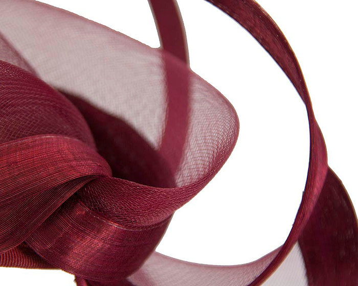 Burgundy wine edgy racing fascinator by Fillies Collection - Image 5