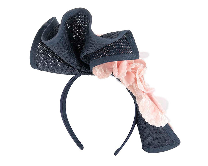 Navy pink Melbourne Cup races fascinator by Fillies Collection - Image 5