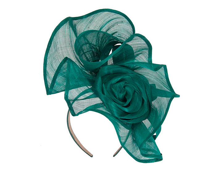 Twisted teal designers fascinator by Fillies Collection - Image 2