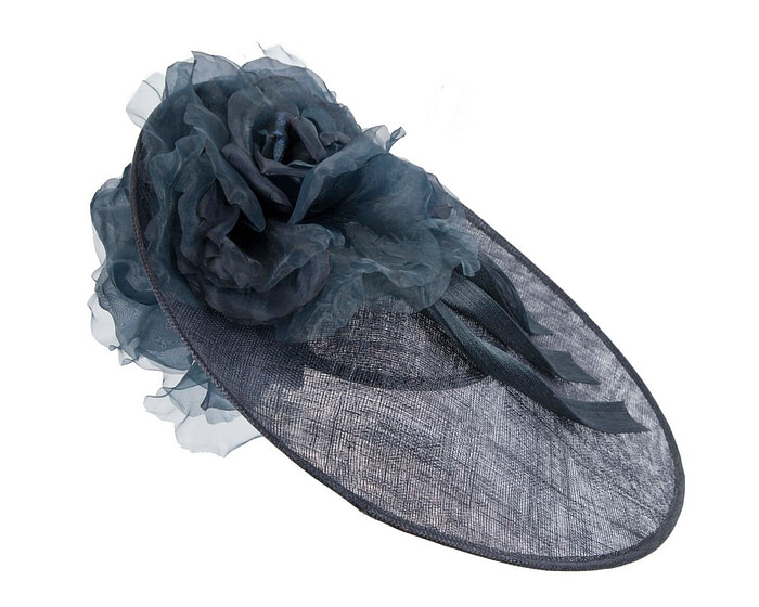 Large navy plate racing fascinator by Fillies Collection - Image 4