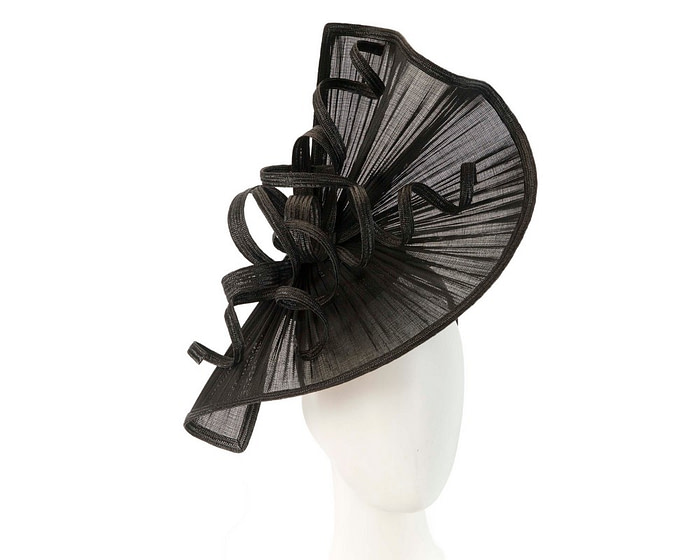 Large black jinsin racing fascinator by Fillies Collection