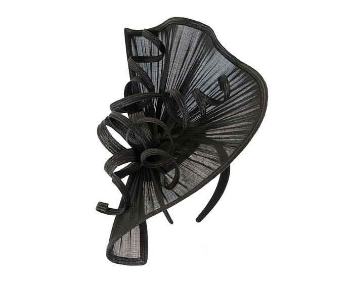 Large black jinsin racing fascinator by Fillies Collection - Image 2