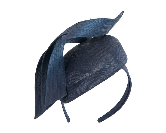 Bespoke navy pillbox fascinator by Fillies Collection - Hats From OZ