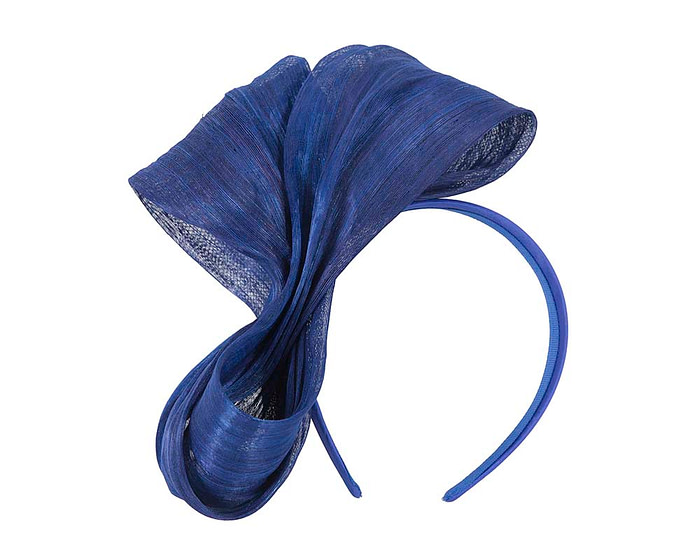 Exclusive royal blue silk abaca bow by Fillies Collection - Image 2