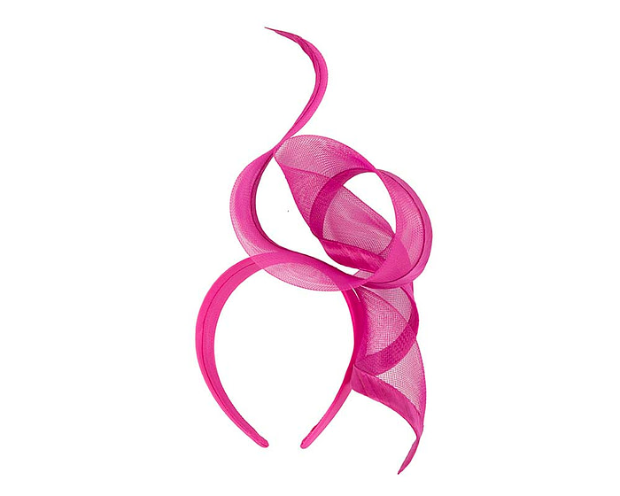 Sculptured fuchsia racing fascinator by Fillies Collection - Image 4