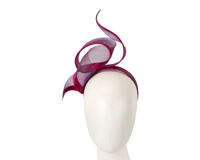 Sculptured magenta racing fascinator by Fillies Collection