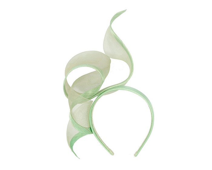 Sculptured mint green racing fascinator by Fillies Collection - Image 2