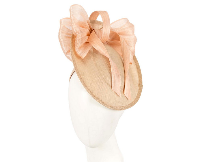 Nude fascinator with bow by Fillies Collection