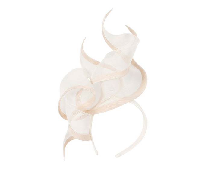 Bespoke cream racing fascinator by Fillies Collection S253 - Image 2