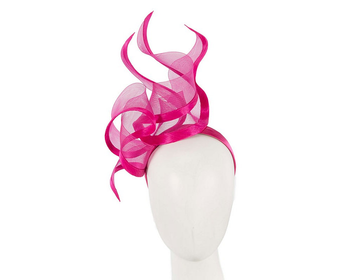 Bespoke hot pink racing fascinator by Fillies Collection