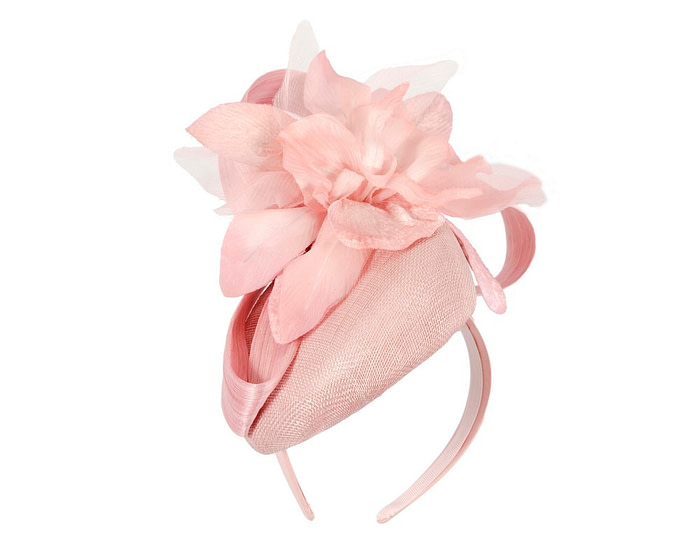 Tall pink racing pillbox fascinator by Fillies Collection - Image 2