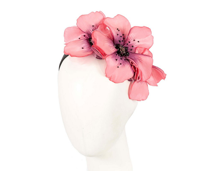 Exclusive pink flower headband fascinator by Fillies Collection