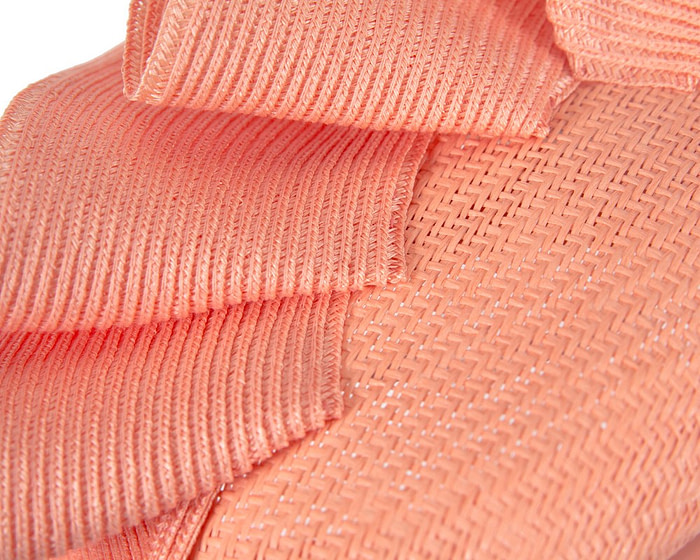 Coral pillbox fascinator by Fillies Collection S259 - Image 5
