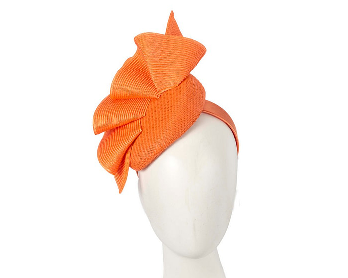 Orange pillbox fascinator by Fillies Collection S259