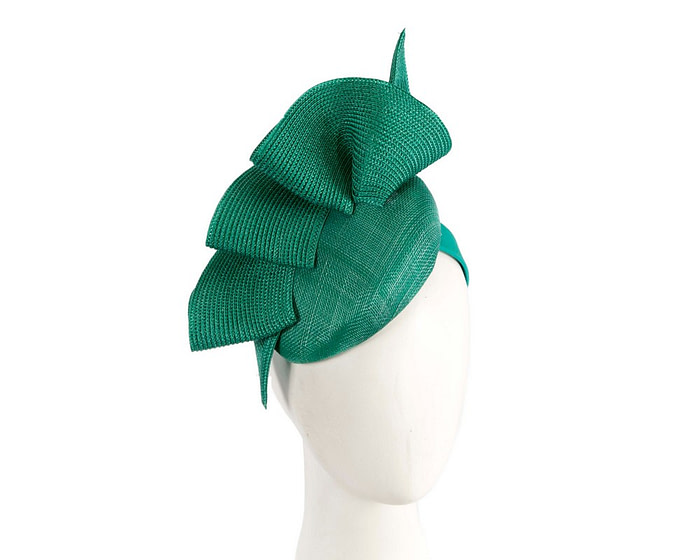 Teal pillbox fascinator by Fillies Collection