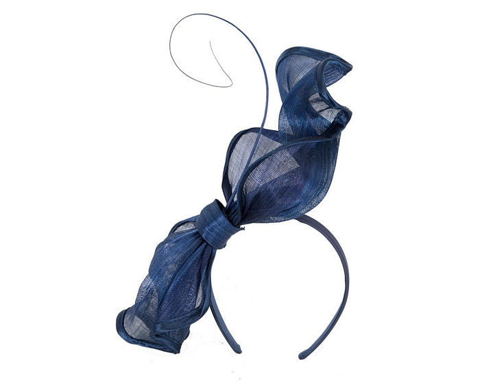 Royal blue racing fascinator by Fillies Collection S261 - Image 2