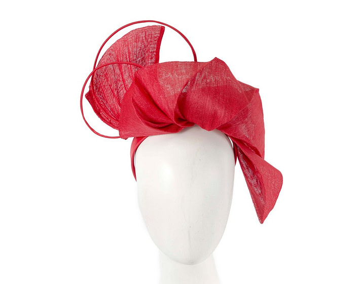 Bespoke red fascinator by Fillies Collection S273