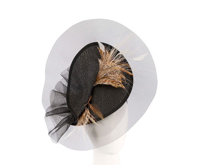 Tall black & animal fascinator by Fillies Collection