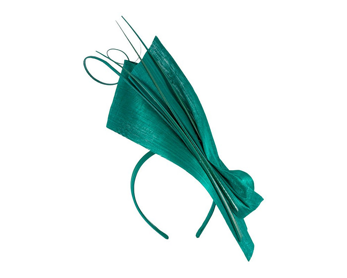 Edgy teal green fascinator by Fillies Collection - Hats From OZ