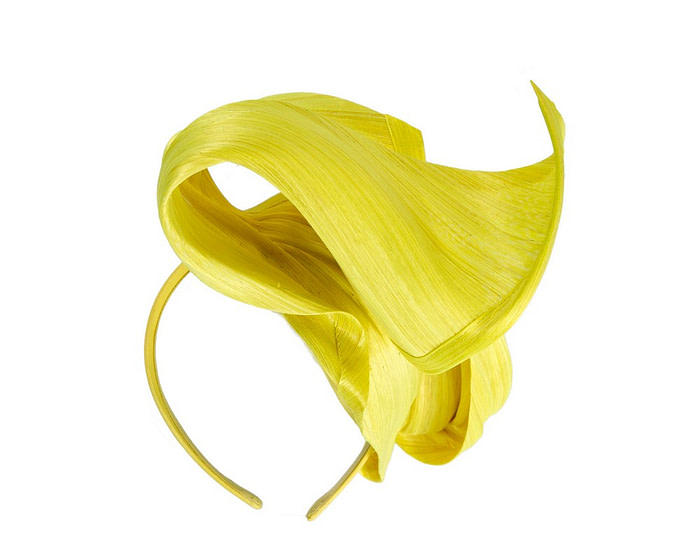 Fluro yellow designers racing fascinator by Fillies Collection - Image 6