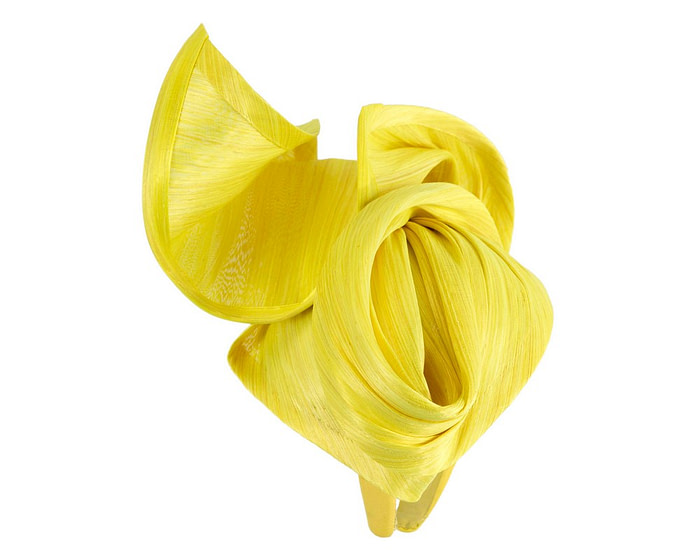 Fluro yellow designers racing fascinator by Fillies Collection - Image 4