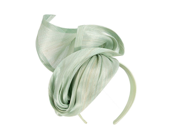 Mint green designers racing fascinator by Fillies Collection - Image 2