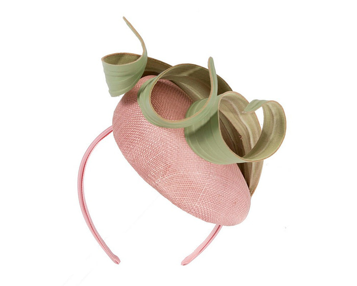 Pink & green spring racing fascinator by Fillies Collection - Image 6