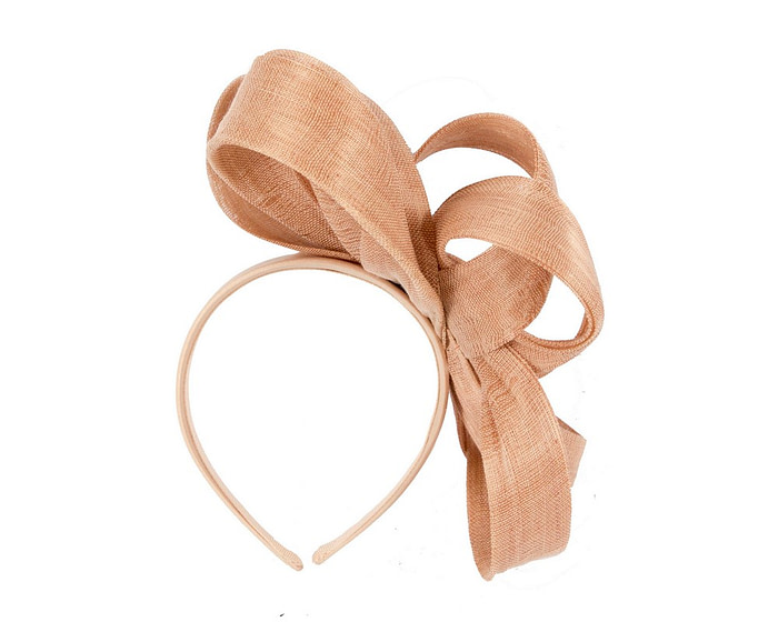 Nude abaca loops racing fascinator by Fillies Collection - Image 4