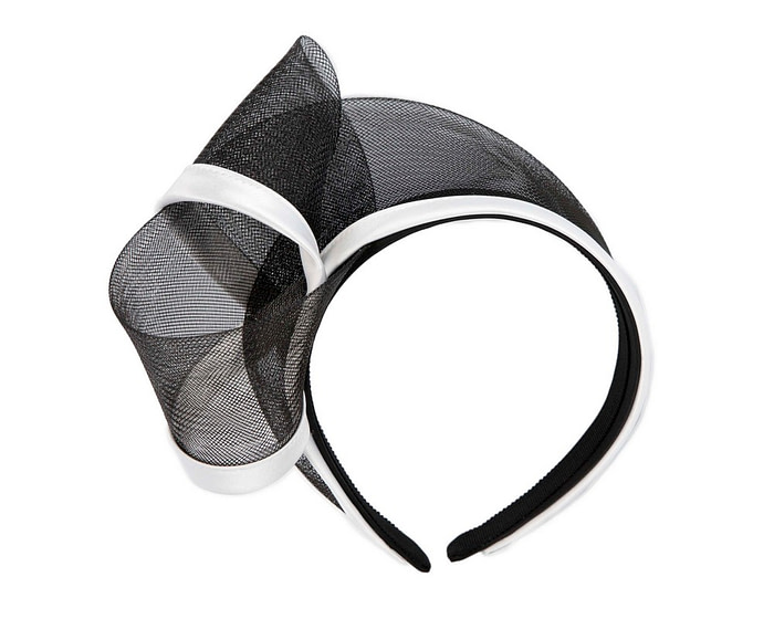 Black & white fashion headband by Fillies Collection - Image 2