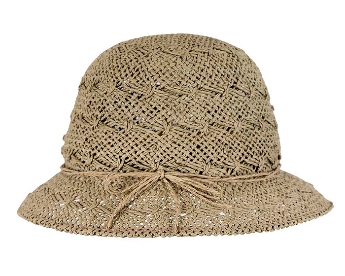 Crocheted olive cloche hat - Image 4