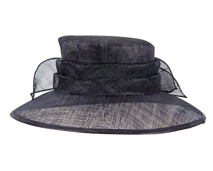 Large navy sinamay racing hat - Hats From OZ