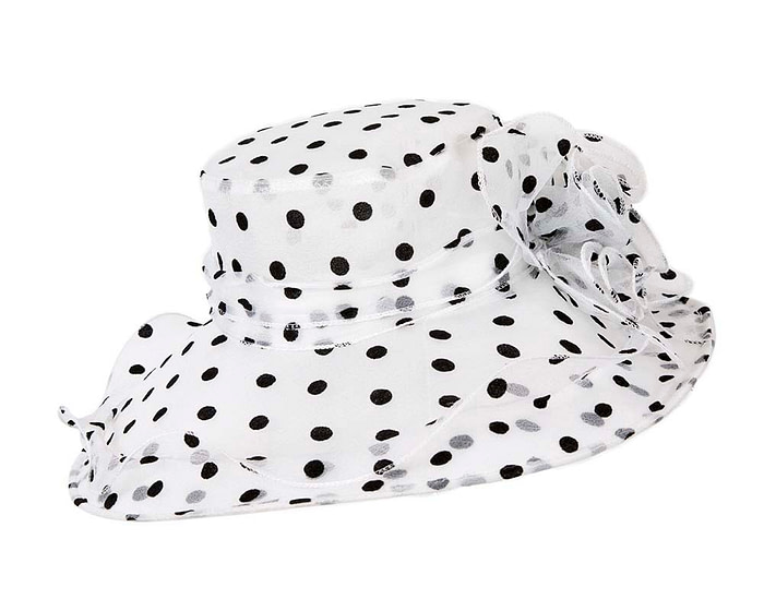 Large White Organza Racing Hat SP500 - Image 3