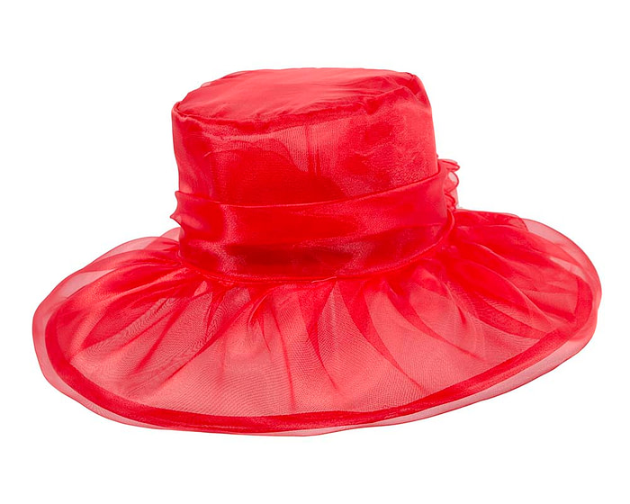 Large Red Organza Racing Hat - Hats From OZ